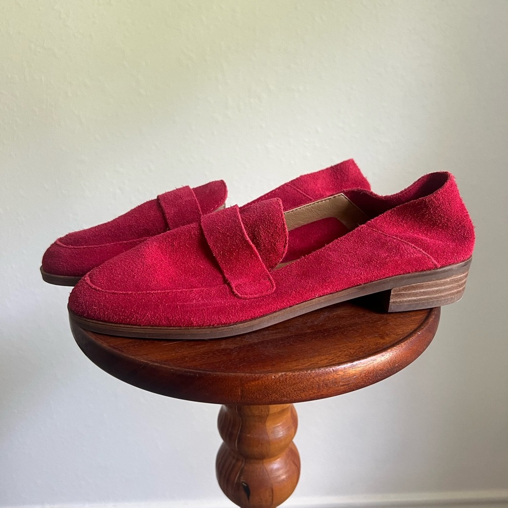 Lucky Brand Red Suede Flats